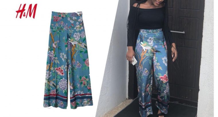 Ladies Flower Material Trousers