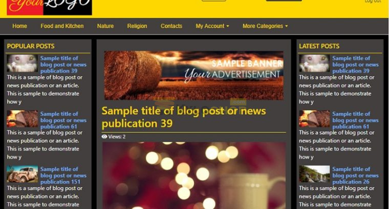 News and Blogging Website with Web Hosting