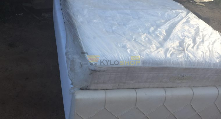 Romantic double bed frame with mattress
