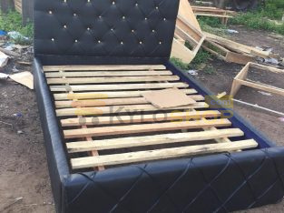 Romantic double bed frame with mattress