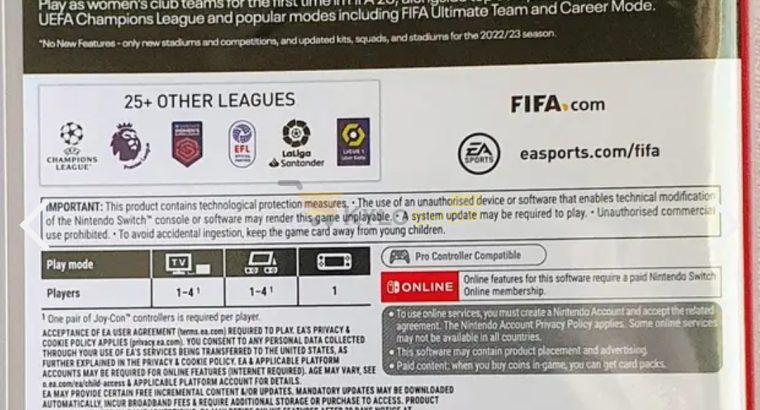 Fifa 23 for Nitendo switch