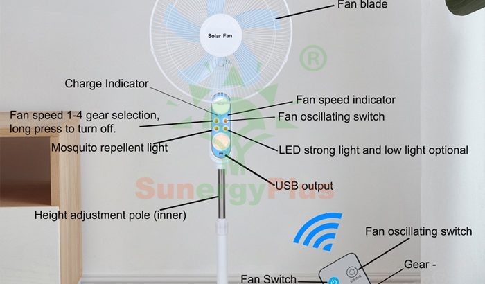 Solar Rechargeable Fan